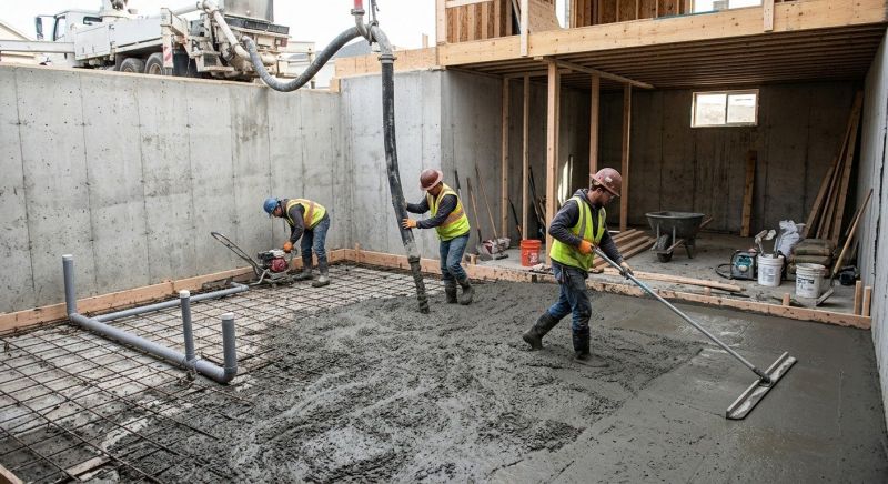Basement Concrete Installation in Mechanicsburg, OH