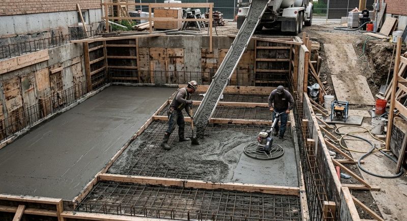 Basement Concrete Installation in West Jefferson, OH
