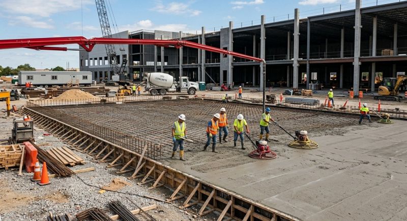Commercial Slab Construction in Marysville, OH