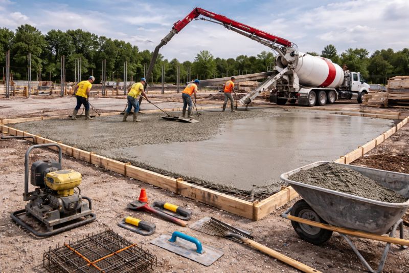 Commercial Slab Installation in Logan County, OH