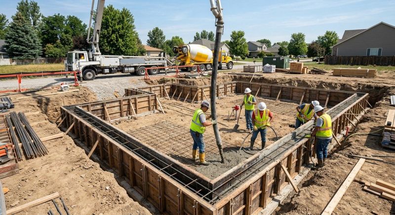 Concrete Foundation Installation in Mechanicsburg, OH
