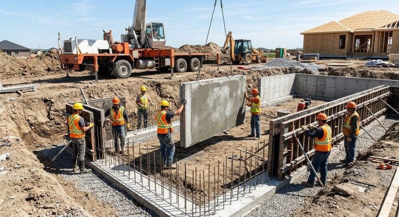 Foundation Wall Pouring in Dublin, OH