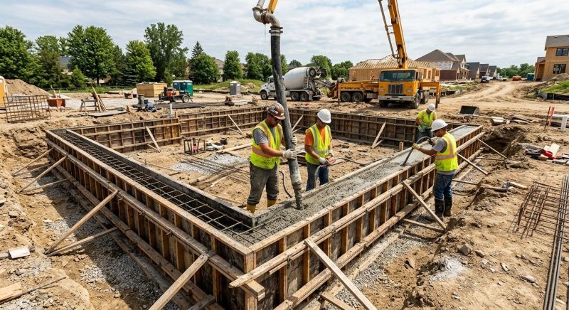 Foundation Wall Pouring in Lewis Center, OH